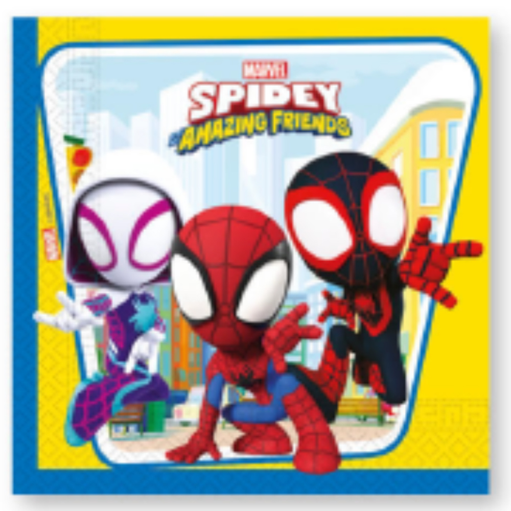 PAPER NAPKINS 2PLY SPIDEY & AMAZING FRIENDS 33X33CM 20PCS
