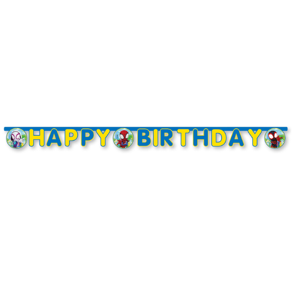 HAPPY BIRTHDAY BANNER SPIDEY & HIS AMAZING FRIENDS DIE-CUT