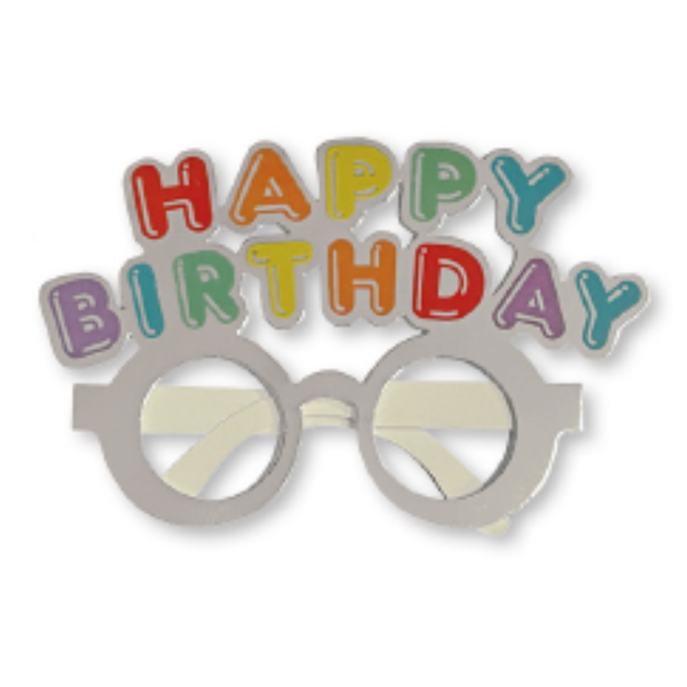 HAPPY BIRTHDAY PAPER EYE GLASSES 4PCS
