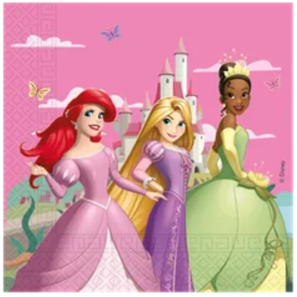 PAPER NAPKINS 2-PLY PRINCESS CREATE YOUR WORLD 33X33CM 20PCS