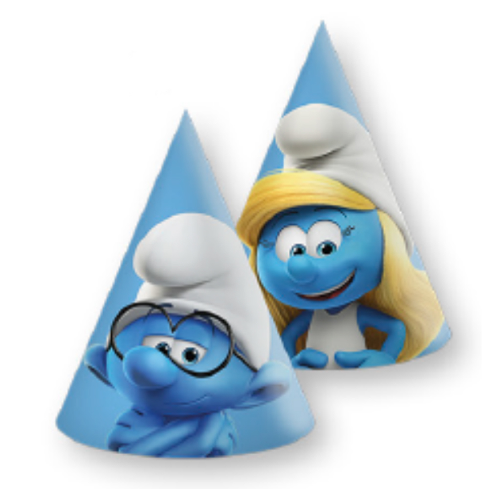 PAPER HATS SMURFS 6PCS