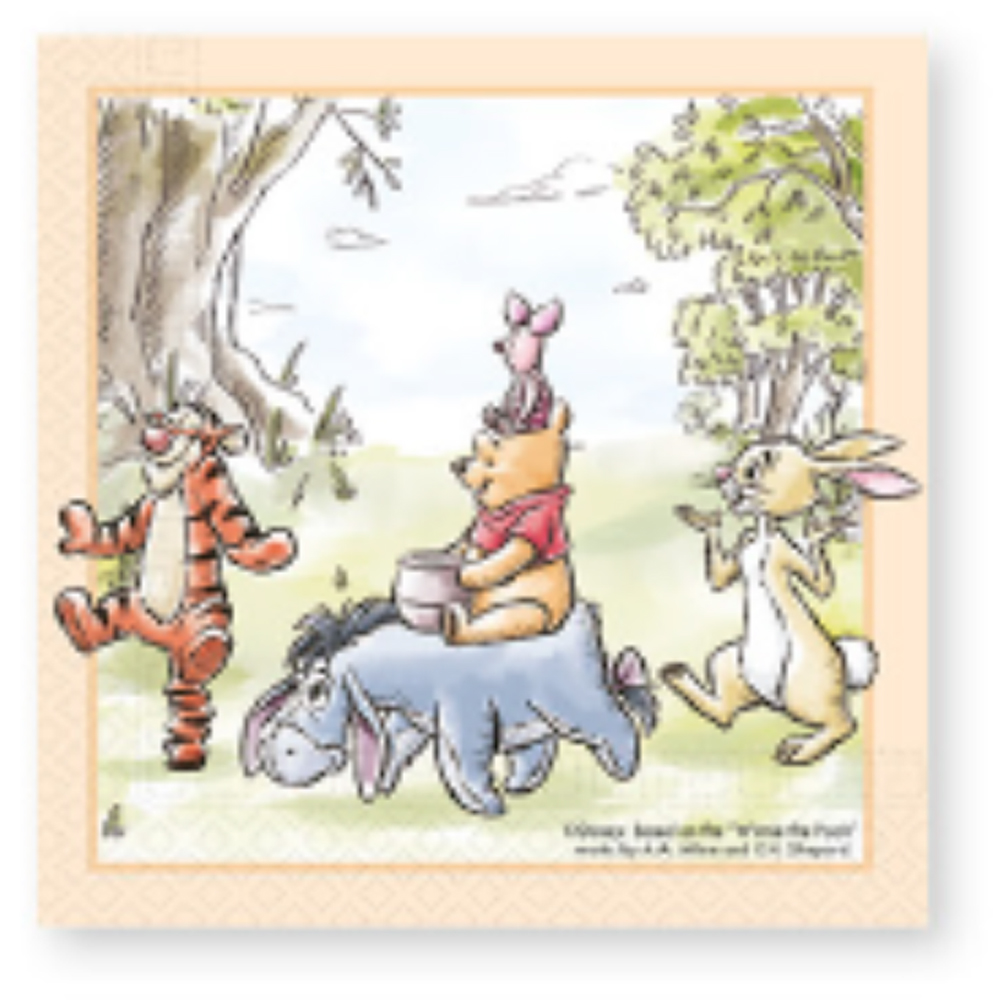 PAPER NAPKINS 2-PLY DISNEY WINNIE LOVES NATURE 33X33CM 20PCS