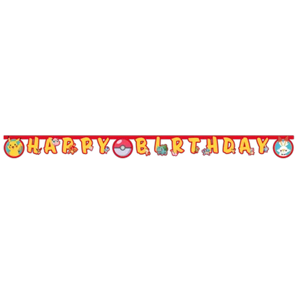 HAPPY BIRTHDAY BANNER POKEMON INTERNATIONAL DIE-CUT