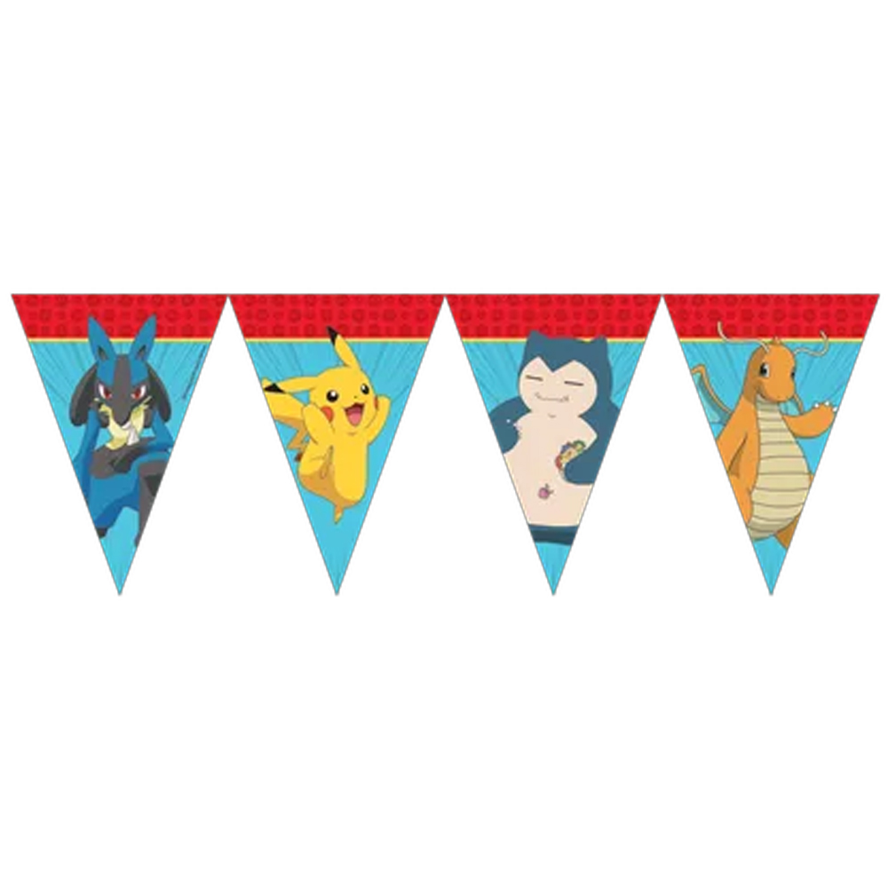 PAPER TRIANGLE FLAG BANNER POKEMON TPC INTERNATIONAL