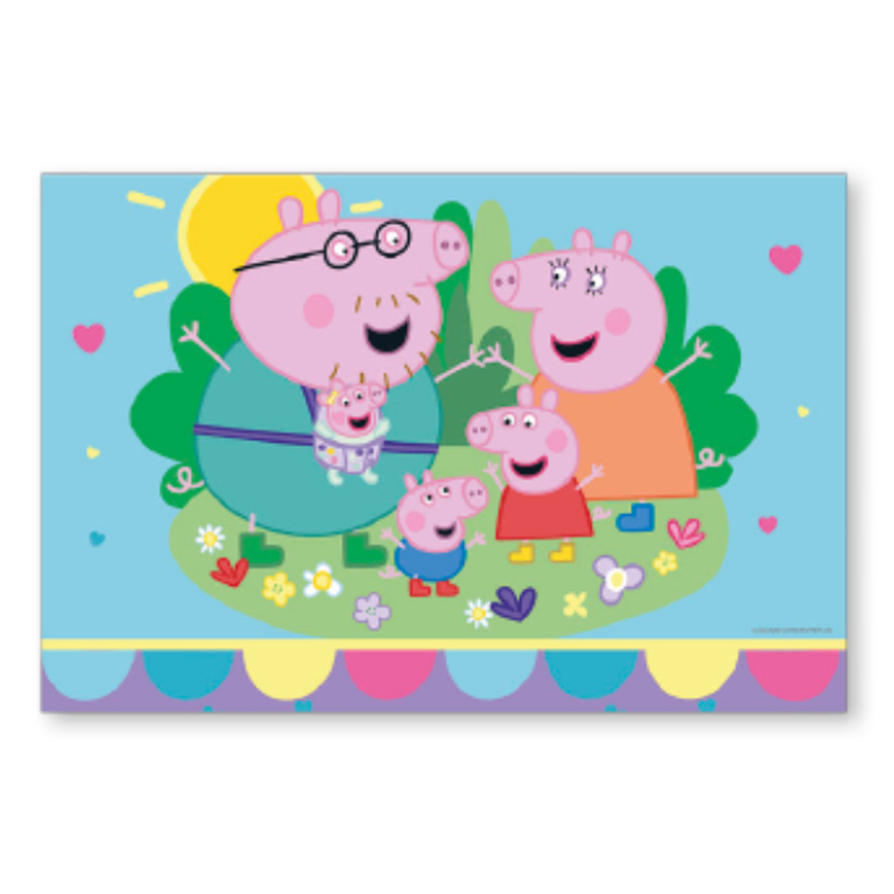 PLASTIC TABLECOVER PEPPA PIG WITH LOVE HASBRO 120X180CM