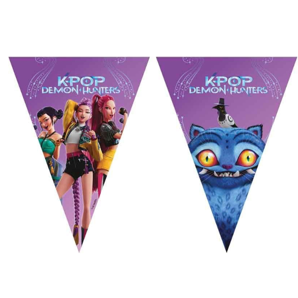 TRIANGLE PAPER BANNER K-POP DEMON HUNTERS NETFLIX