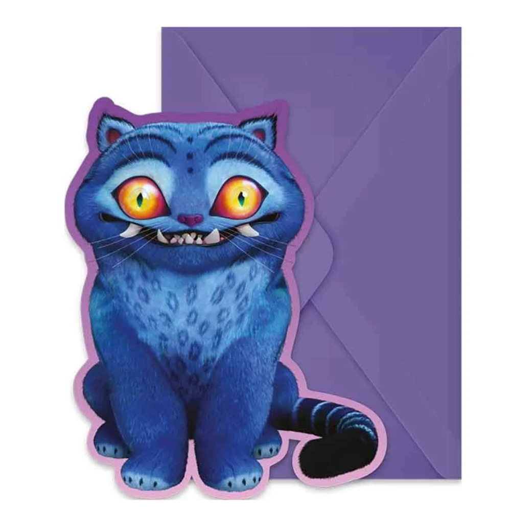 INVITATIONS WITH ENVELOPES K-POP DEMON HUNTERS NETFLIX 6PCS