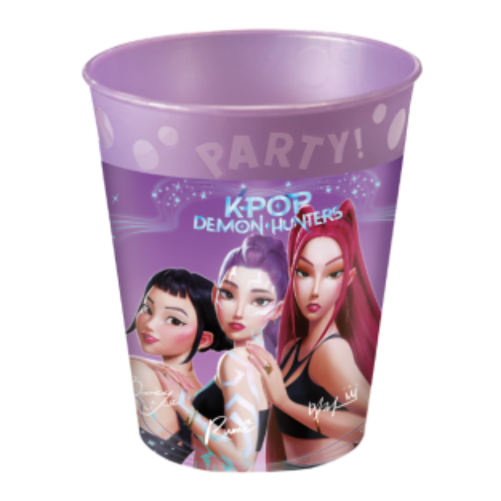 REUSABLE CUPS PARTY K-POP DEMON HUNTERS PEARL 250ML 4PCS