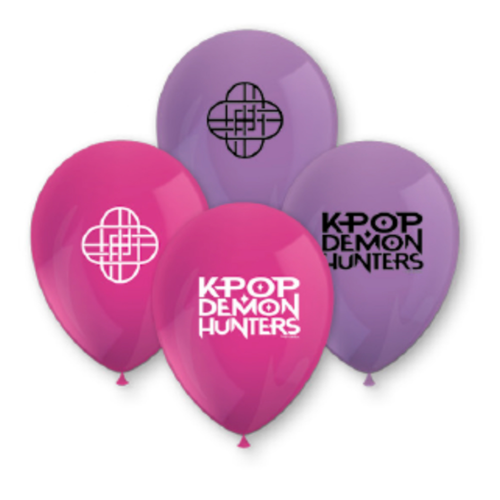 LATEX BALLOON PRINTED K-POP DEMON HUNTERS NETFLIX 8PCS