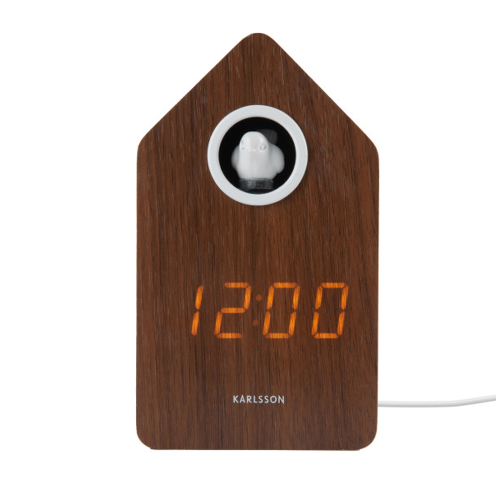 ALARM CLOCK CUCKOO LED 6X9X15.8CM