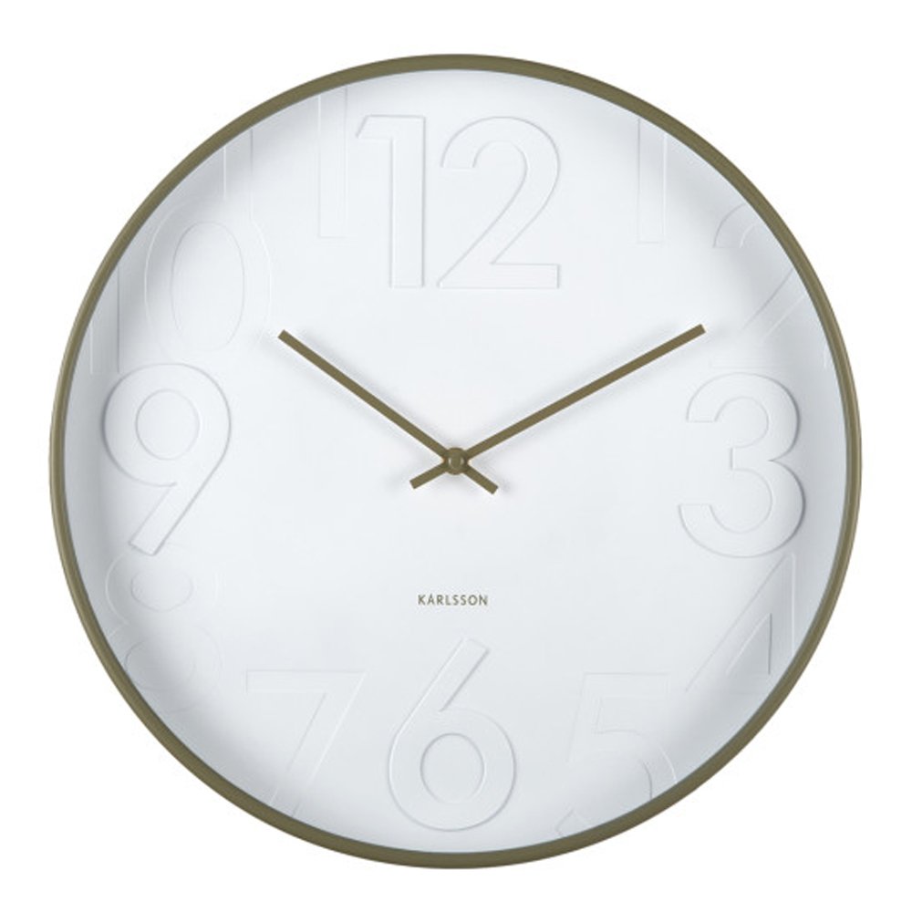 WALL CLOCK AYUNO ARMY GREEN 40X5CM
