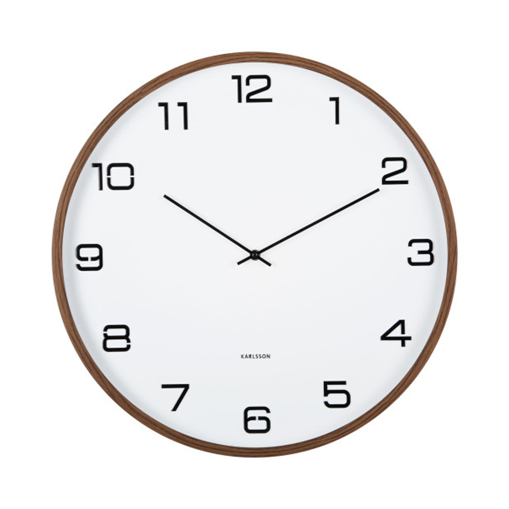 WALL CLOCK DELICADO LARGE WHITE 4.9X50.8CM