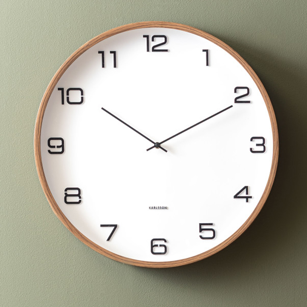 WALL CLOCK DELICADO LARGE WHITE 4.9X50.8CM - Image 2
