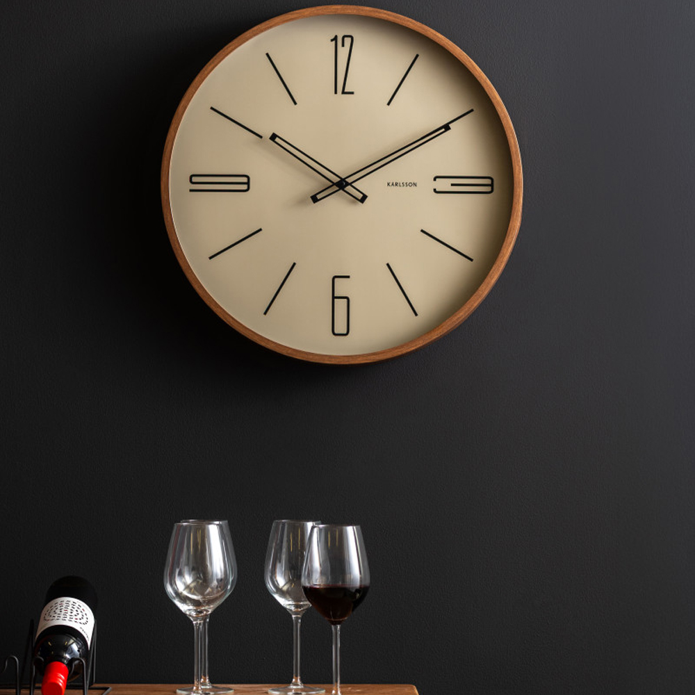 WALL CLOCK MARCADO LARGE SAND BROWN 4.9X50.8CM - Image 3