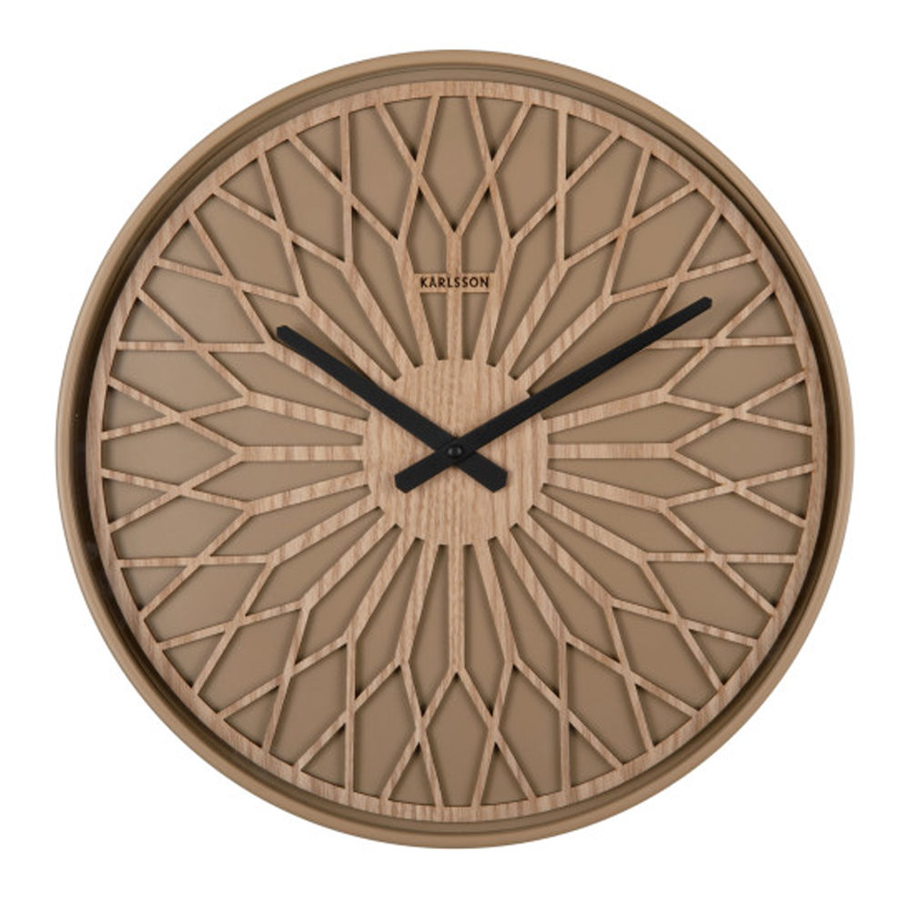 WALL CLOCK GIRASOL MOCHA BROWN 4.8X40.6CM