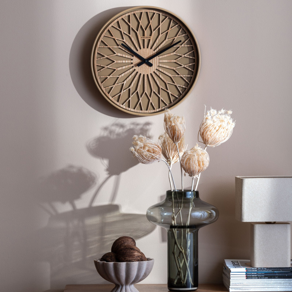 WALL CLOCK GIRASOL MOCHA BROWN 4.8X40.6CM - Image 2