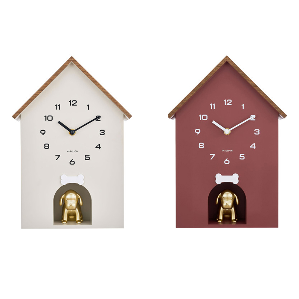 WALL CLOCK DOG HOUSE 26.5X36.5X11.5CM