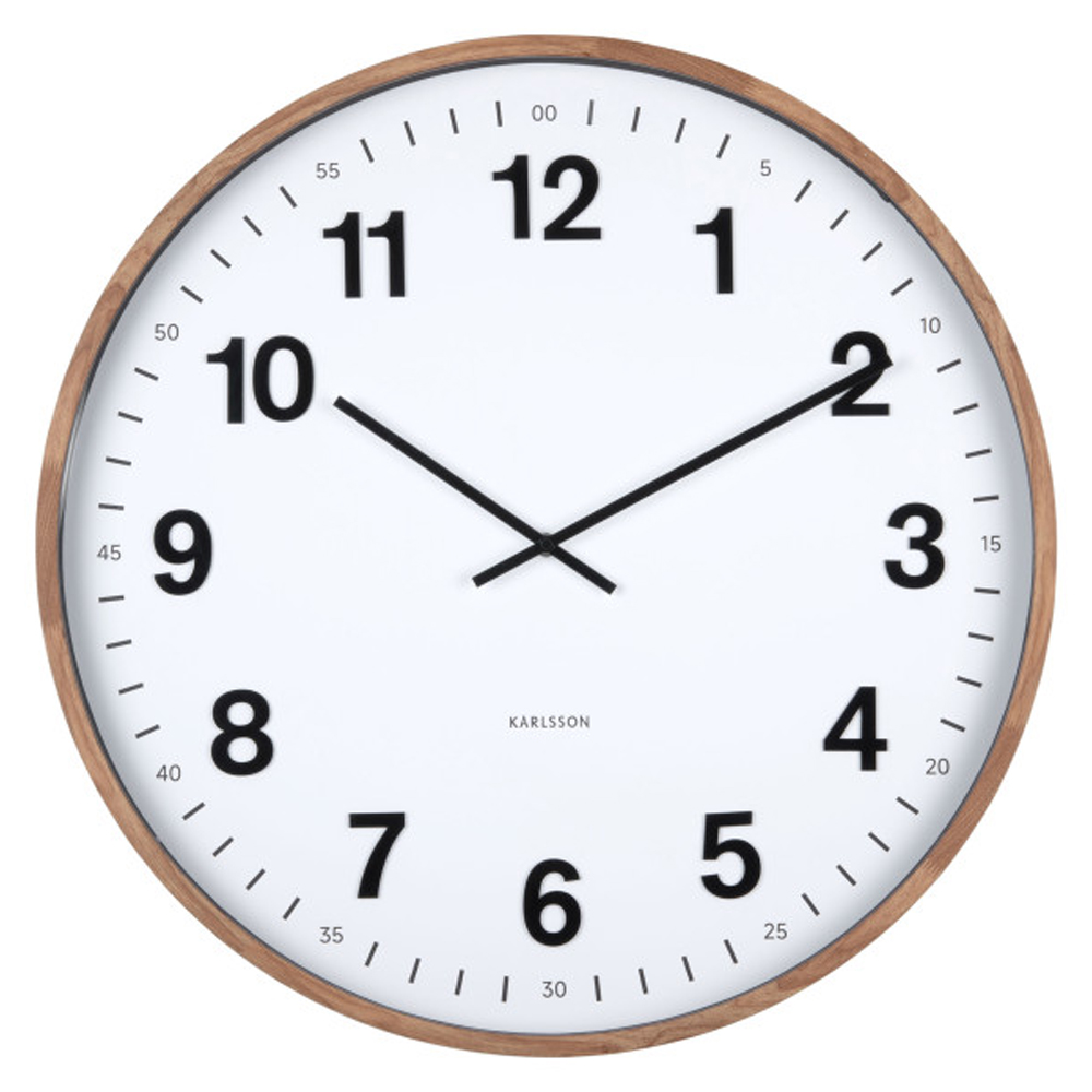 WALL CLOCK ESENCIA CLASSIC XL DARK WOOD 5X60CM