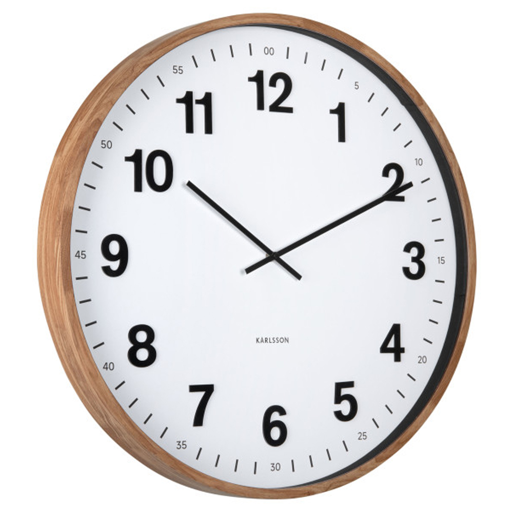 WALL CLOCK ESENCIA CLASSIC XL DARK WOOD 5X60CM - Image 2