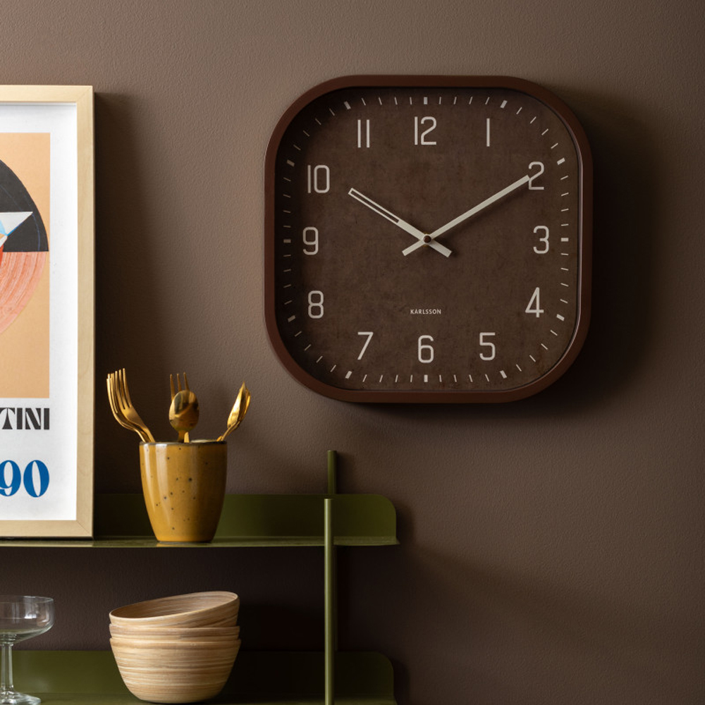 WALL CLOCK ELEMENTAL CUADRADO 30X30X4CM - Image 2