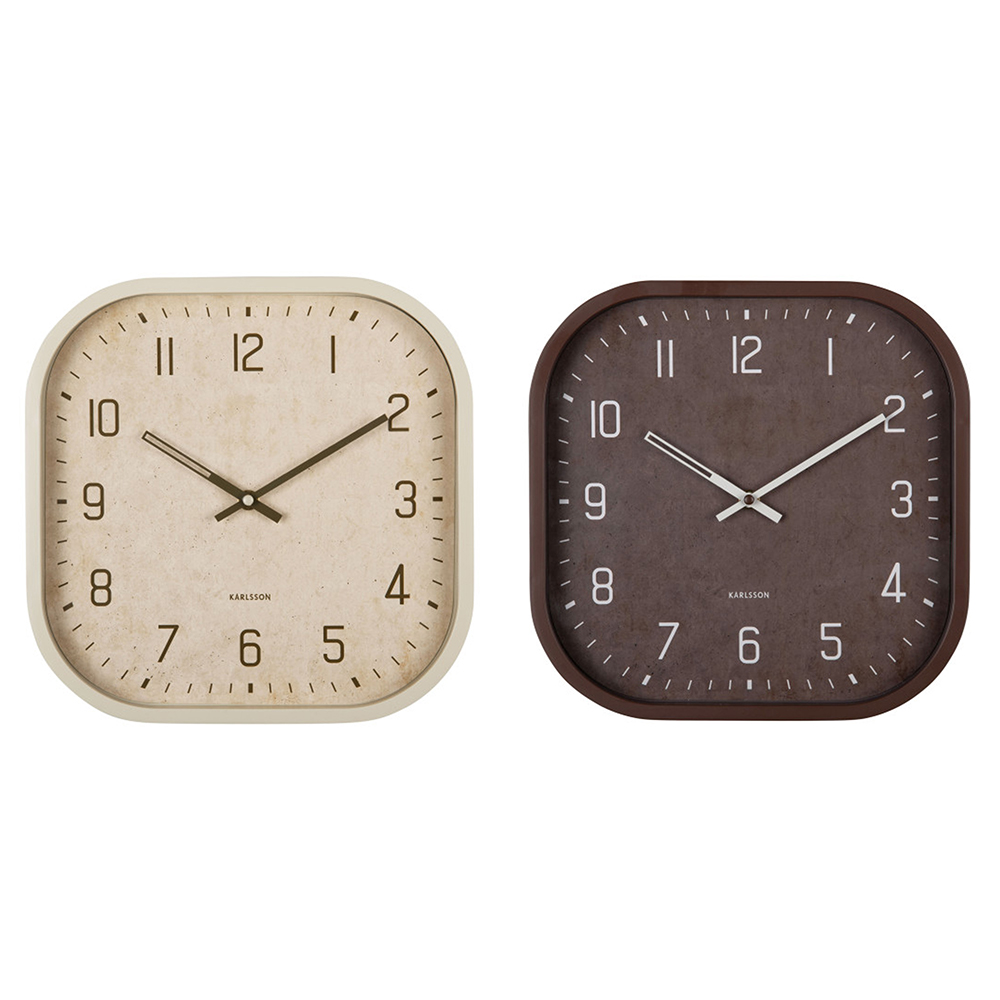 WALL CLOCK ELEMENTAL CUADRADO 30X30X4CM