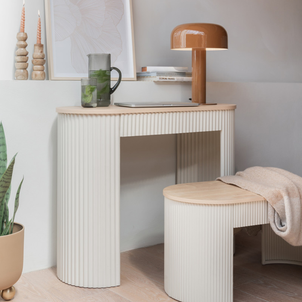 CONSOLE TABLE ESTRIADO WARM GREY 100X40X76.5CM - Image 4