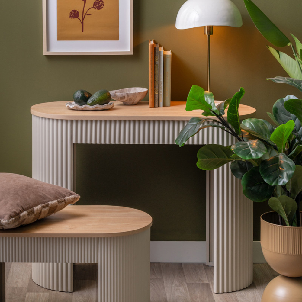 CONSOLE TABLE ESTRIADO WARM GREY 100X40X76.5CM - Image 3