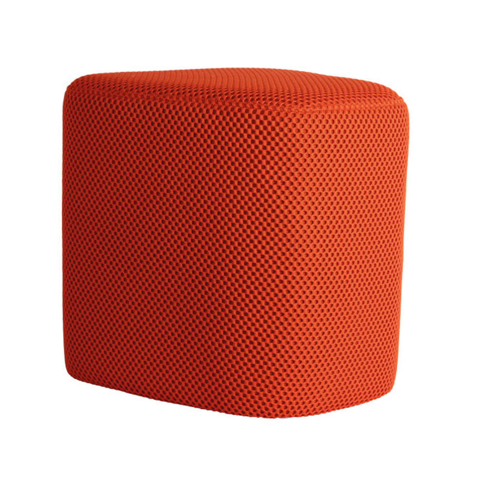 POUF RETRO MESH TRIANGLE BRIGHT ORANGE 36X36CM