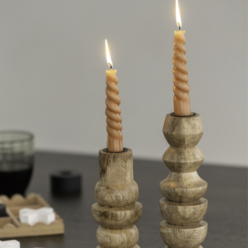 CANDLE HOLDER FORMADO SMALL MANGO NATURAL 7X17.5CM - Image 3