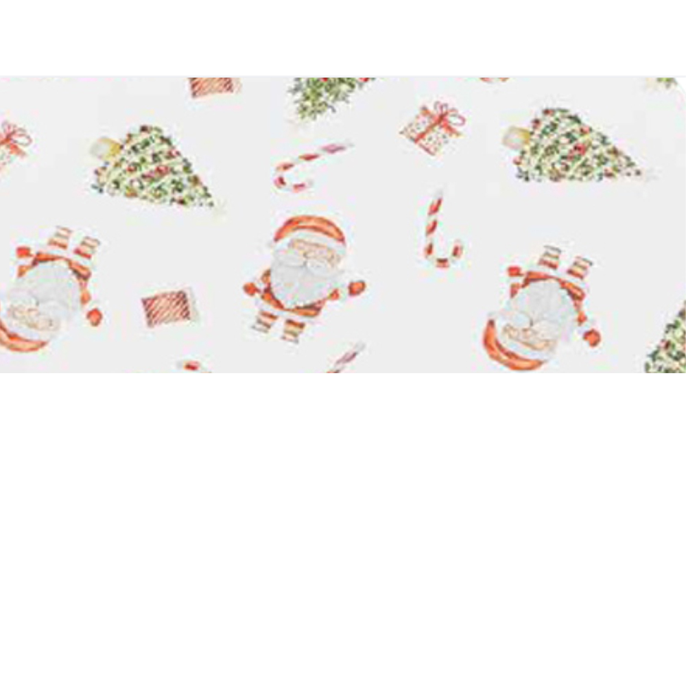 PEARLISED BAGS BABBO NATALE WHITE 25X40CM 50PCS