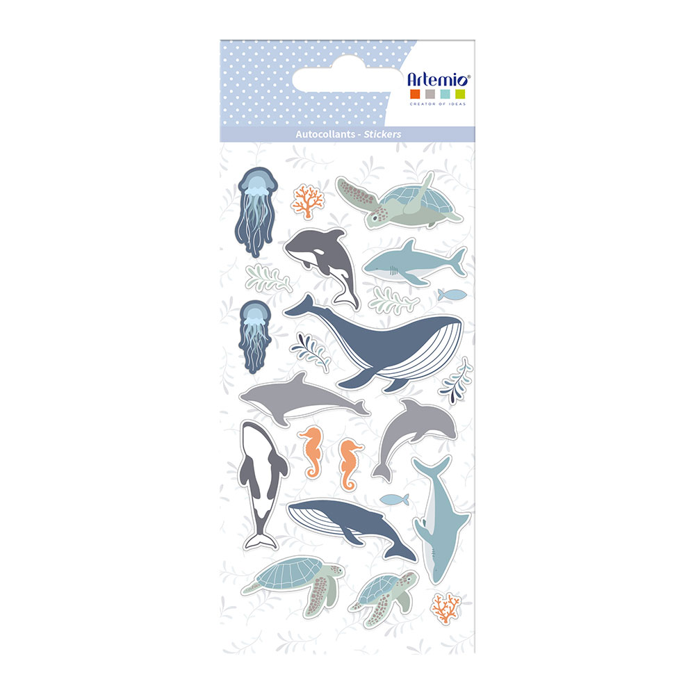 STICKERS PUFFIES ANIMAL SEA