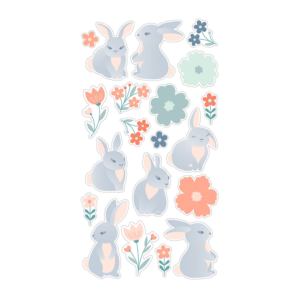 STICKERS PUFFIES MARIPOSA BUNNY