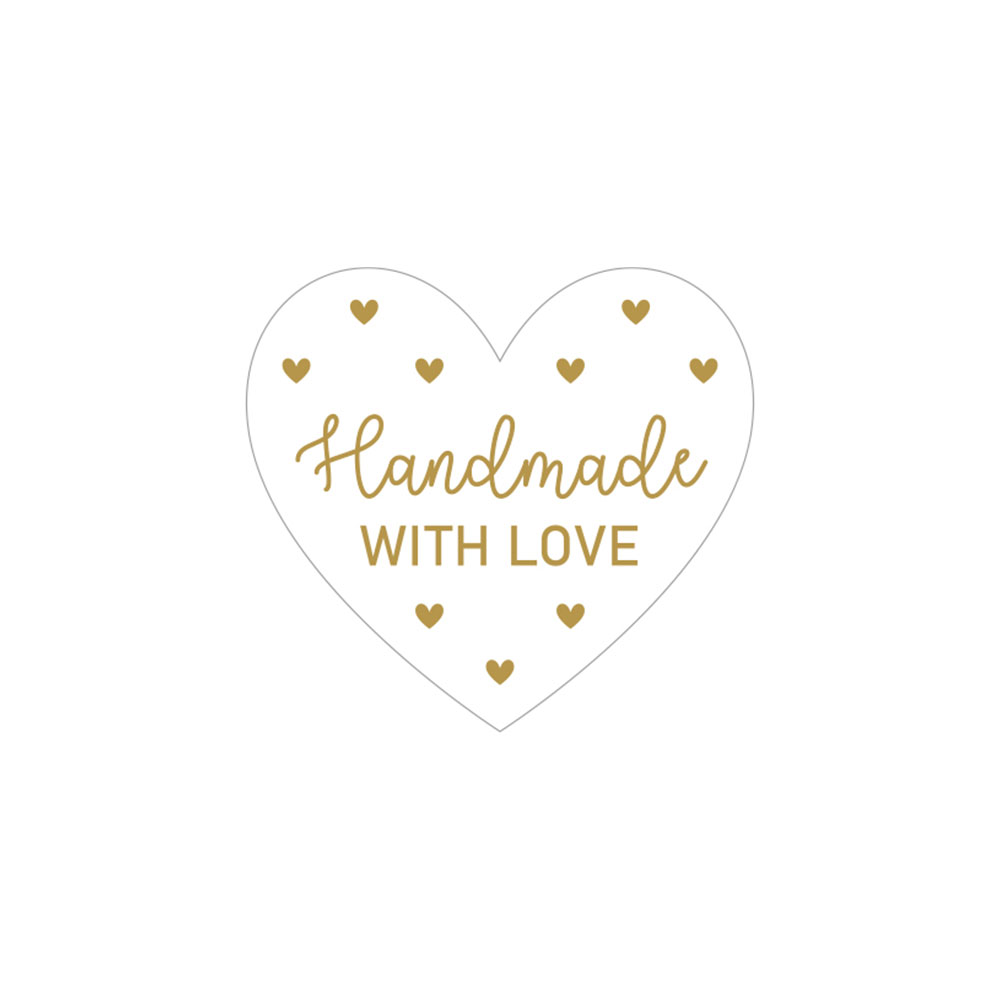 STICKERS ROLL HANDMADE WITH LOVE 3.5X3.5CM 100PCS - Image 4