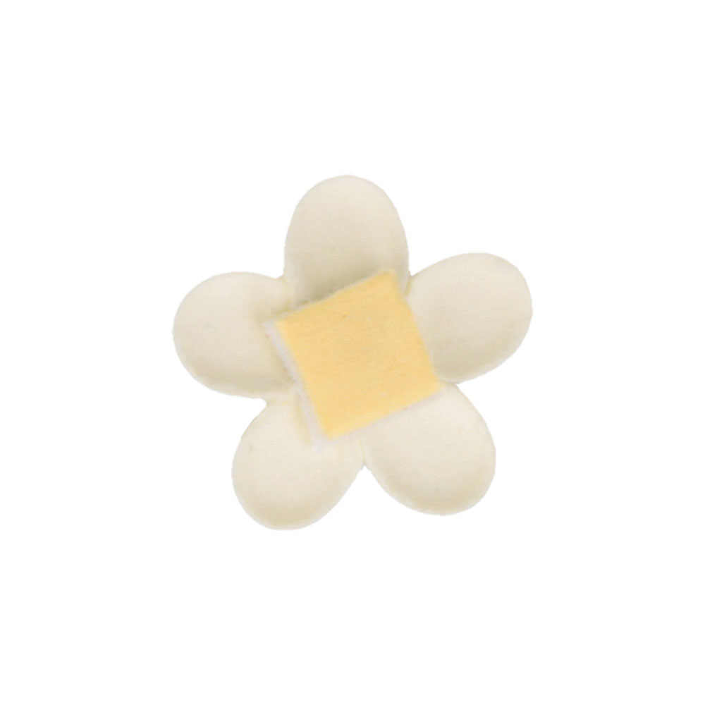 DECORATION RECYCLED COTTON FLOWERS CREME LARGE 50PCS - Image 3