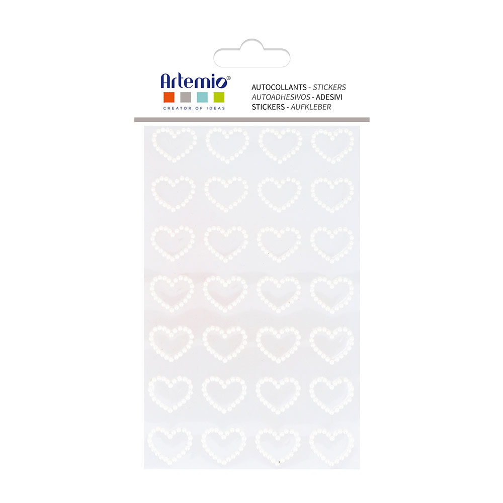 STICKERS DOTTED HEARTS WHITE