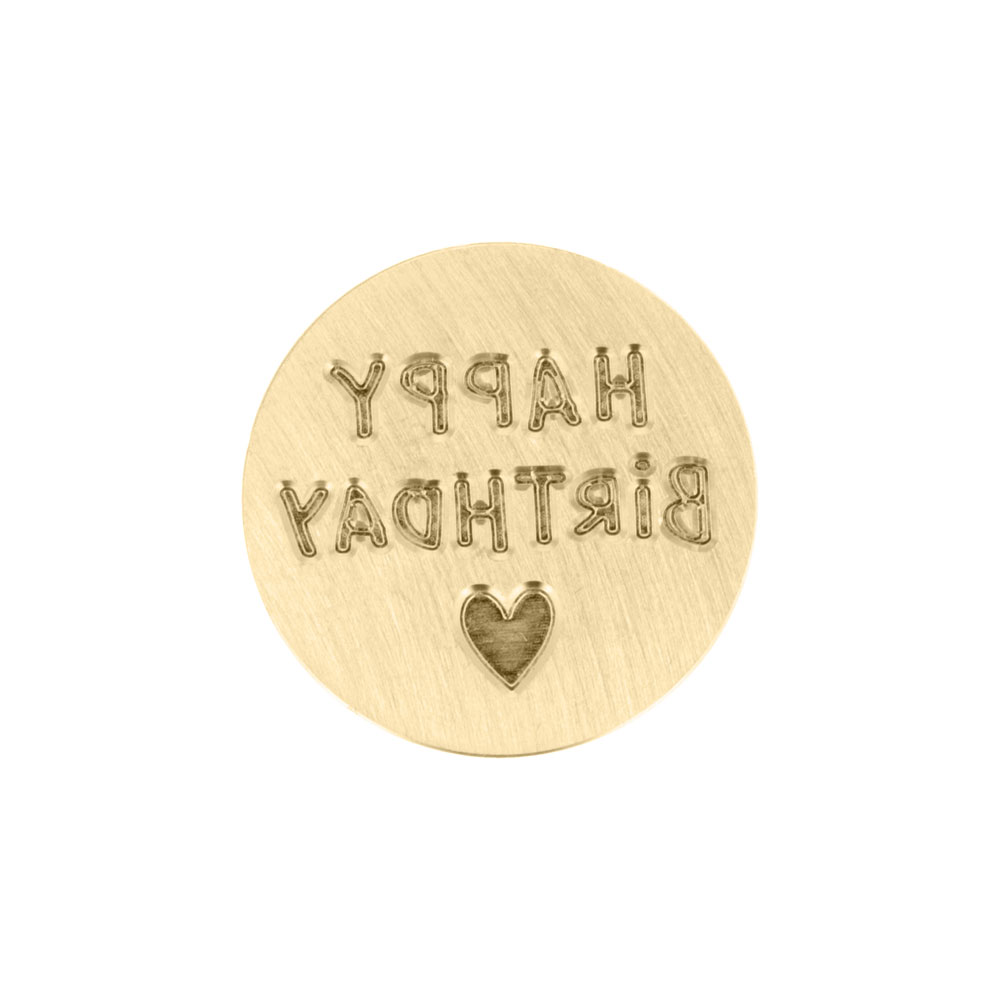 STAMP BRASS HAPPY BIRTHDAY 2.5CM