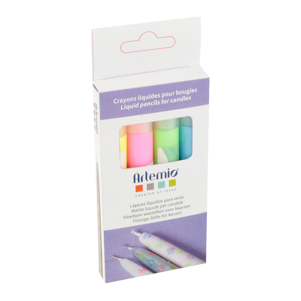 PENCILS FOR CANDLES LIQUID MULTICOLOR 11.7X1.5CM 4PCS - Image 4