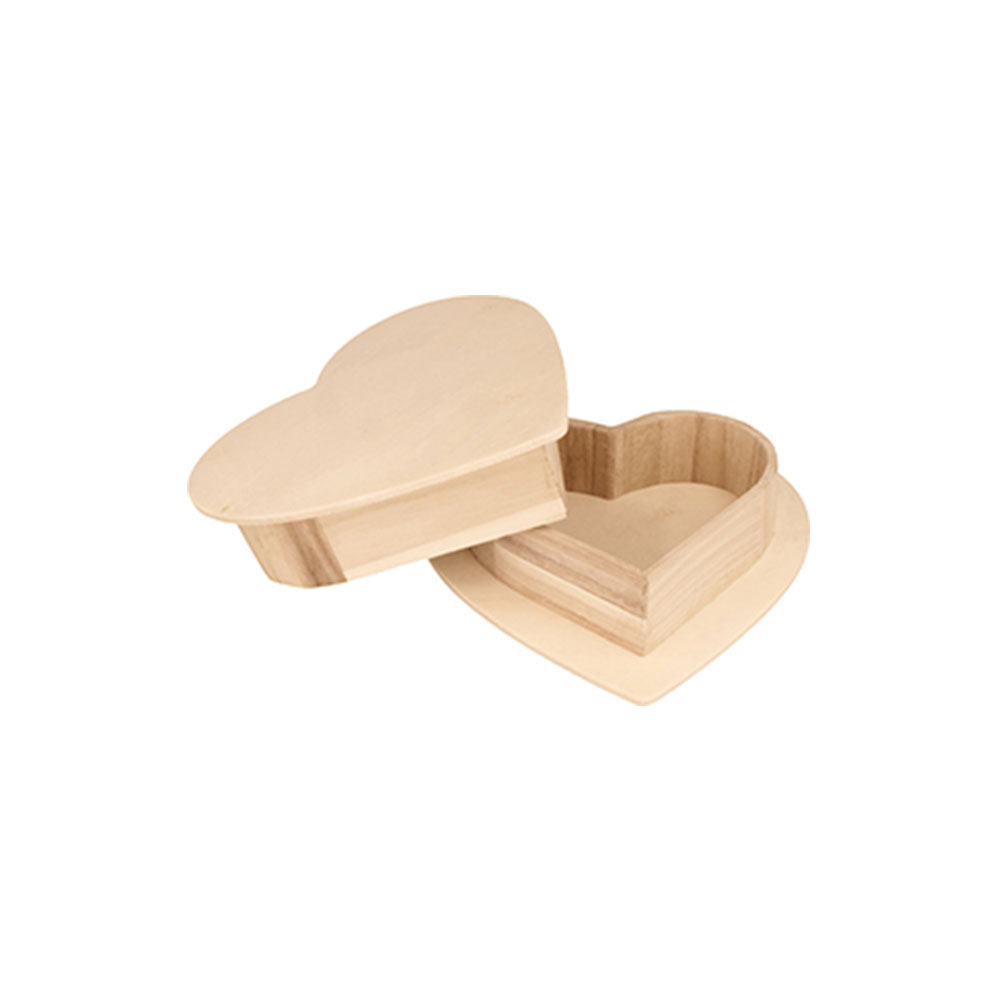 WOODEN BOX HEART 19X19XH5CM - Image 2