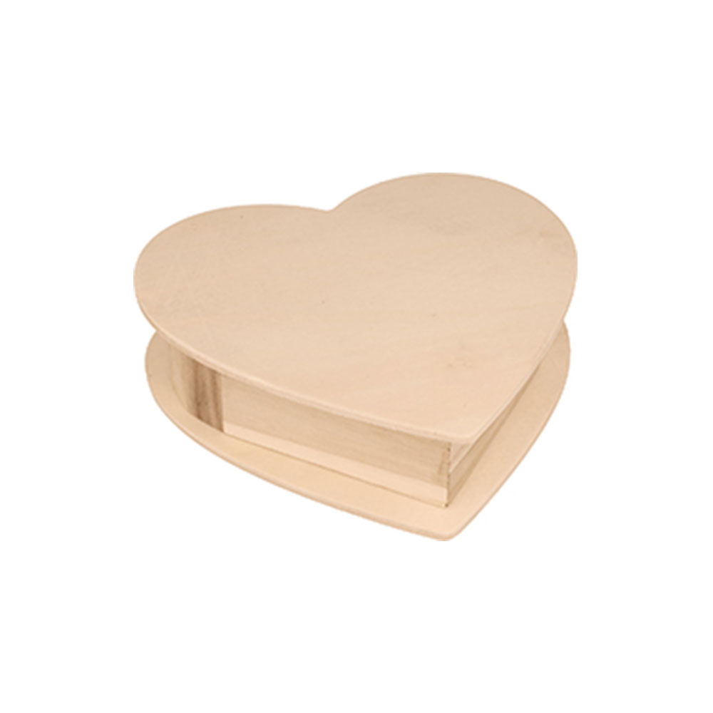 WOODEN BOX HEART 19X19XH5CM