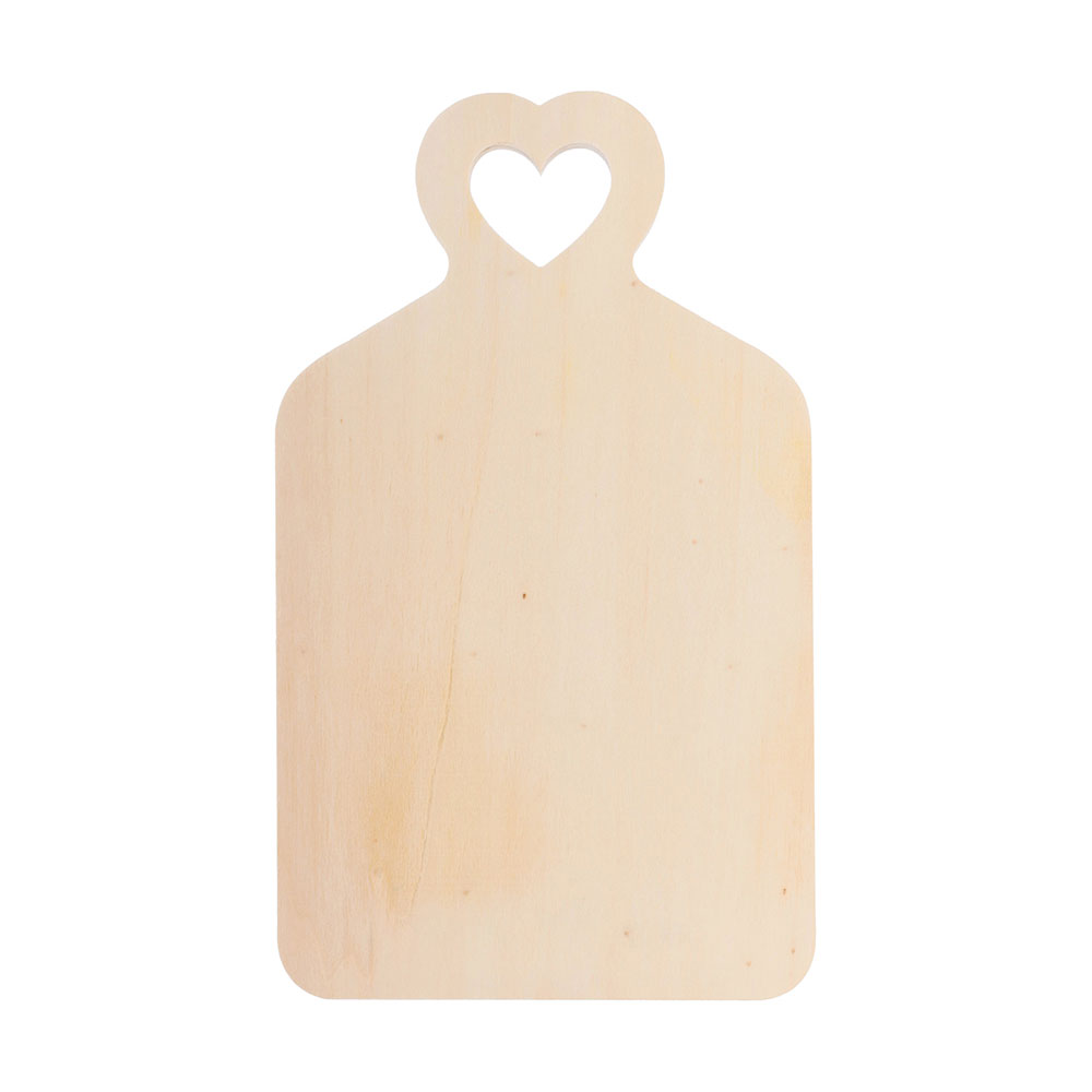 DECORATION BOARD WITH HEART-SHAPED HANDLE 27X16X1CM