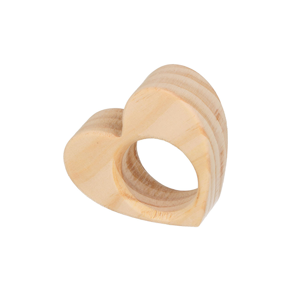 WOODEN NAPKIN HOLDER HEART 5.5X6.5X2CM 6PCS - Image 2