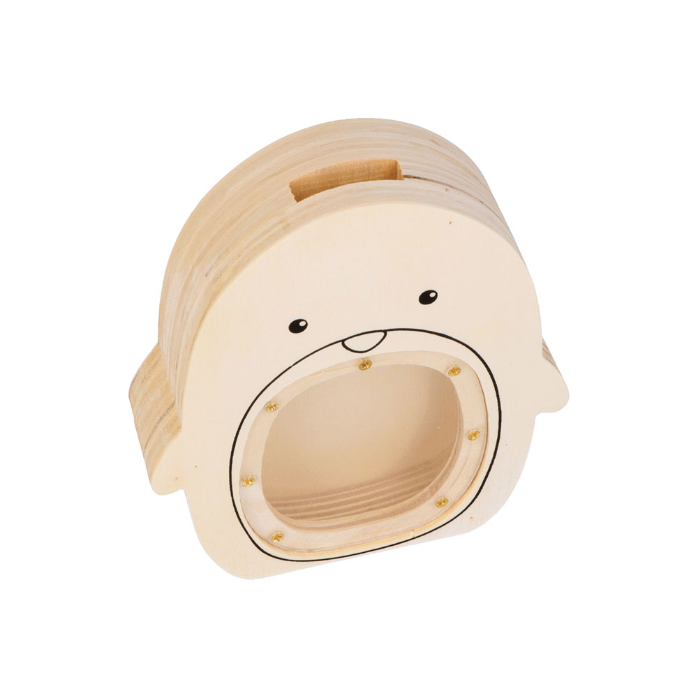 MONEY BOX WITH PLEXIGLAS PENGUIN 14.3X12.7X3.7CM - Image 2