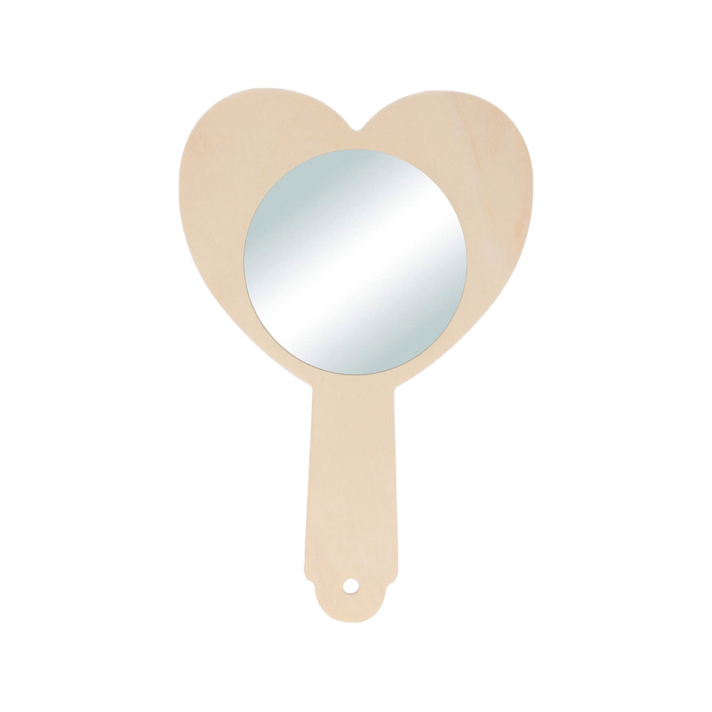 MIRROR HEART-SHAPED 13.5X9X7CM