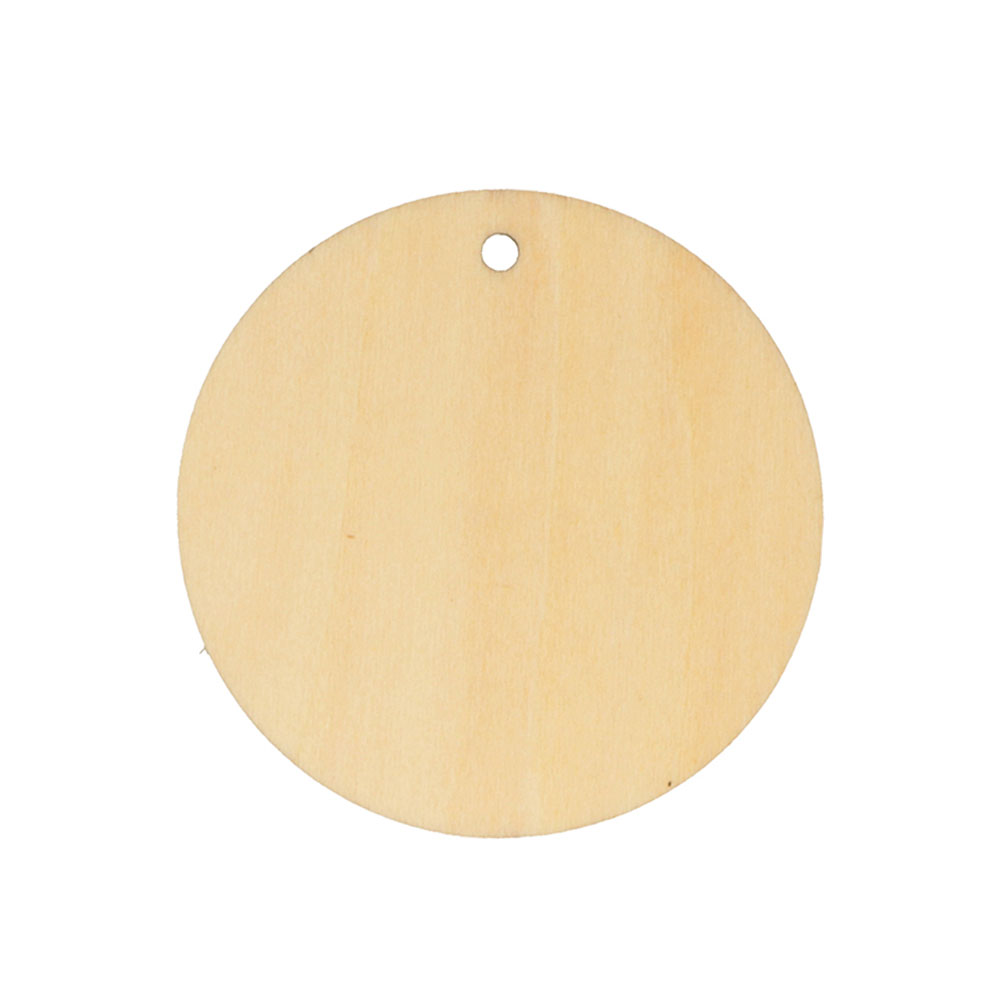 WOOD LABEL ROUND 5.5X0.2CM 6PCS - Image 2