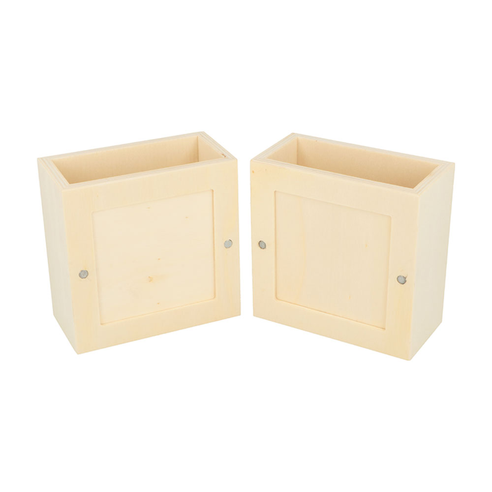 PENCIL BOX WOODEN FRAME 10X10X10CM - Image 2