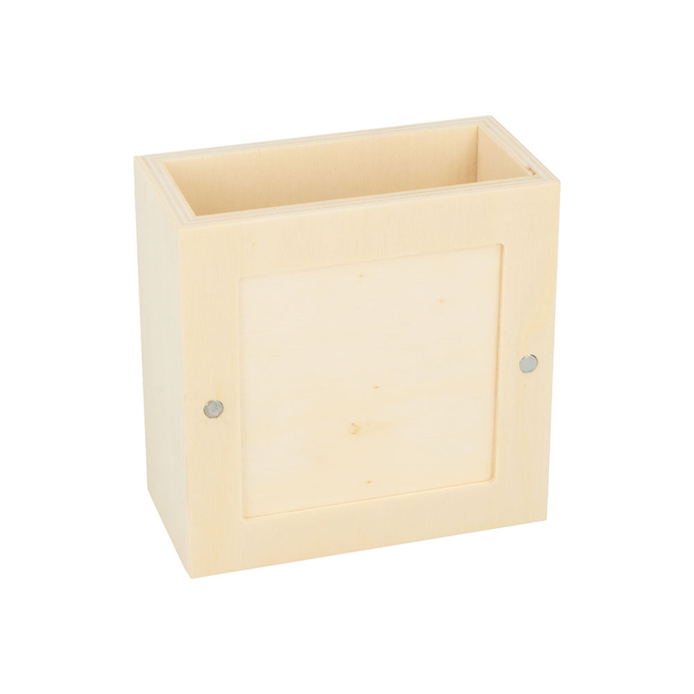 PENCIL BOX WOODEN FRAME 10X10X10CM - Image 4