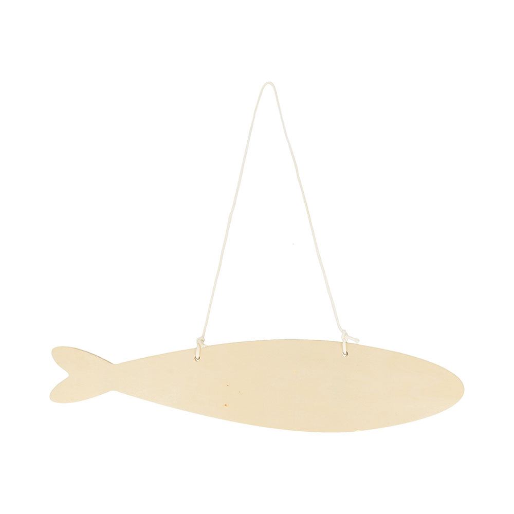 WOOD PLATE FISH 6.5X30X0.6CM