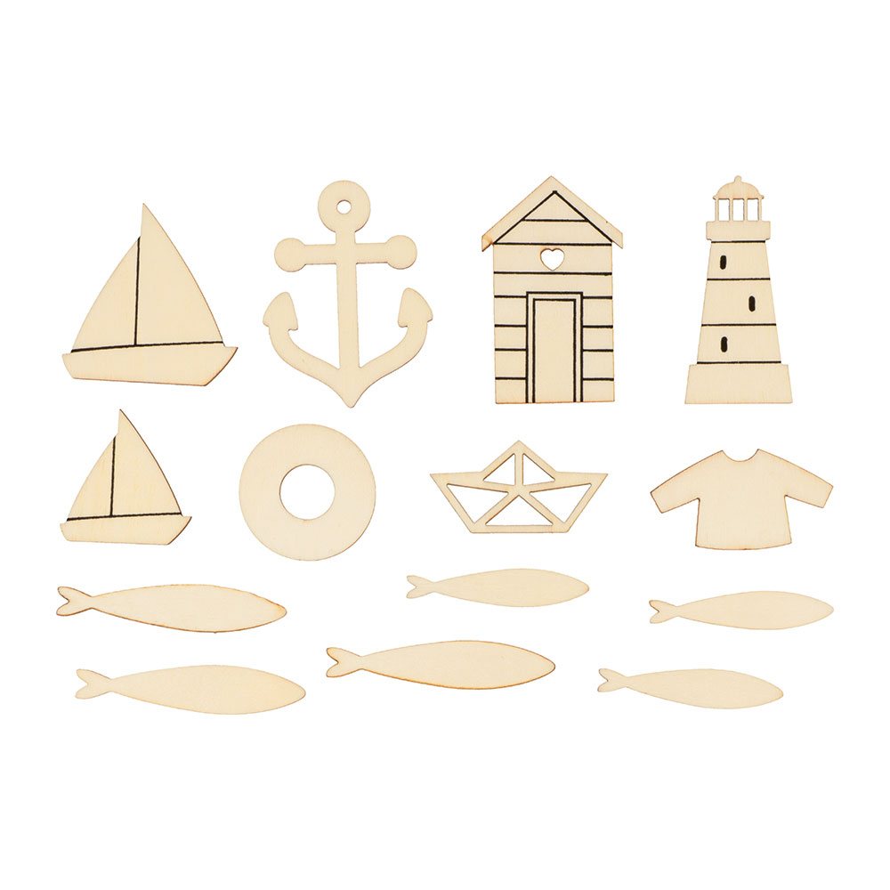WOODEN SIL. HIGH TIDE 0.18CM 14PCS