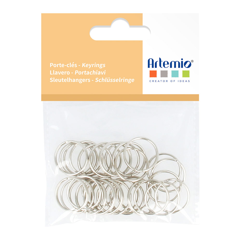 PHOTO KEYRINGS SILVER 20MM 30PCS