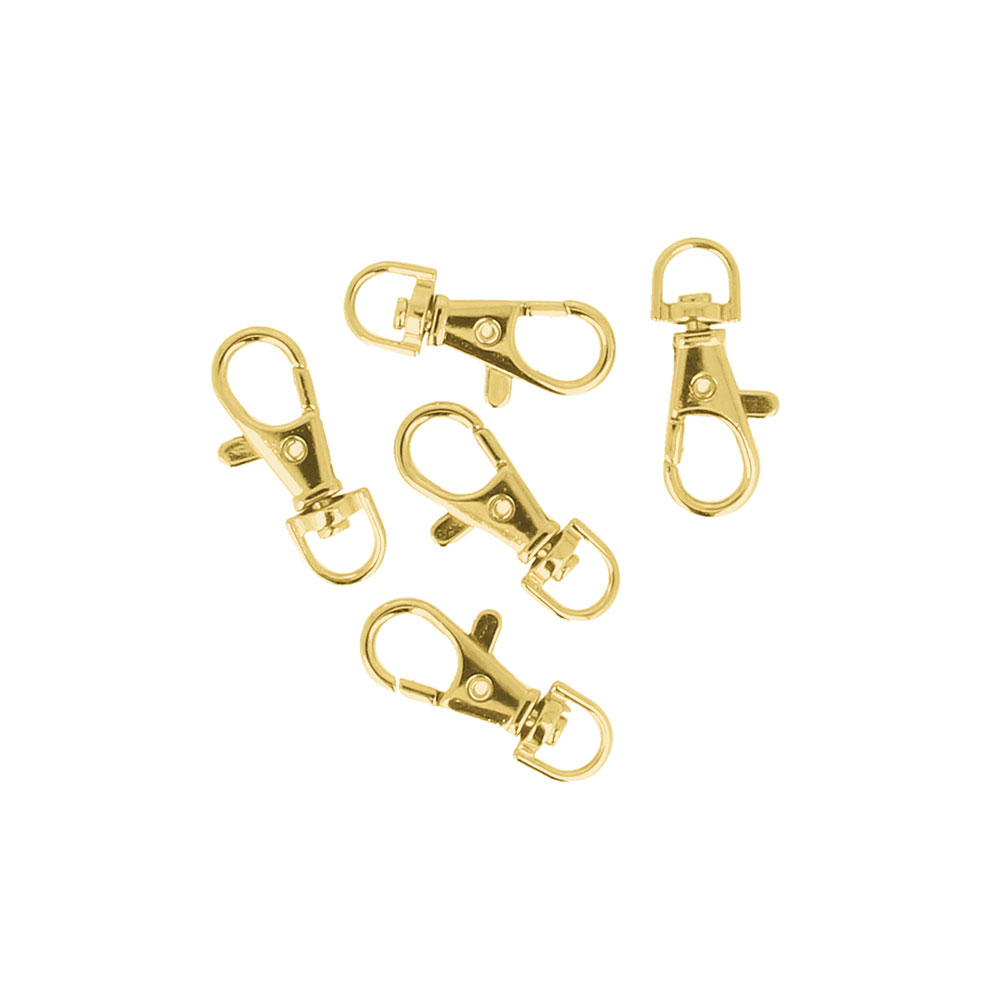 SNAP HOOK GOLD 3.7CM 5PCS